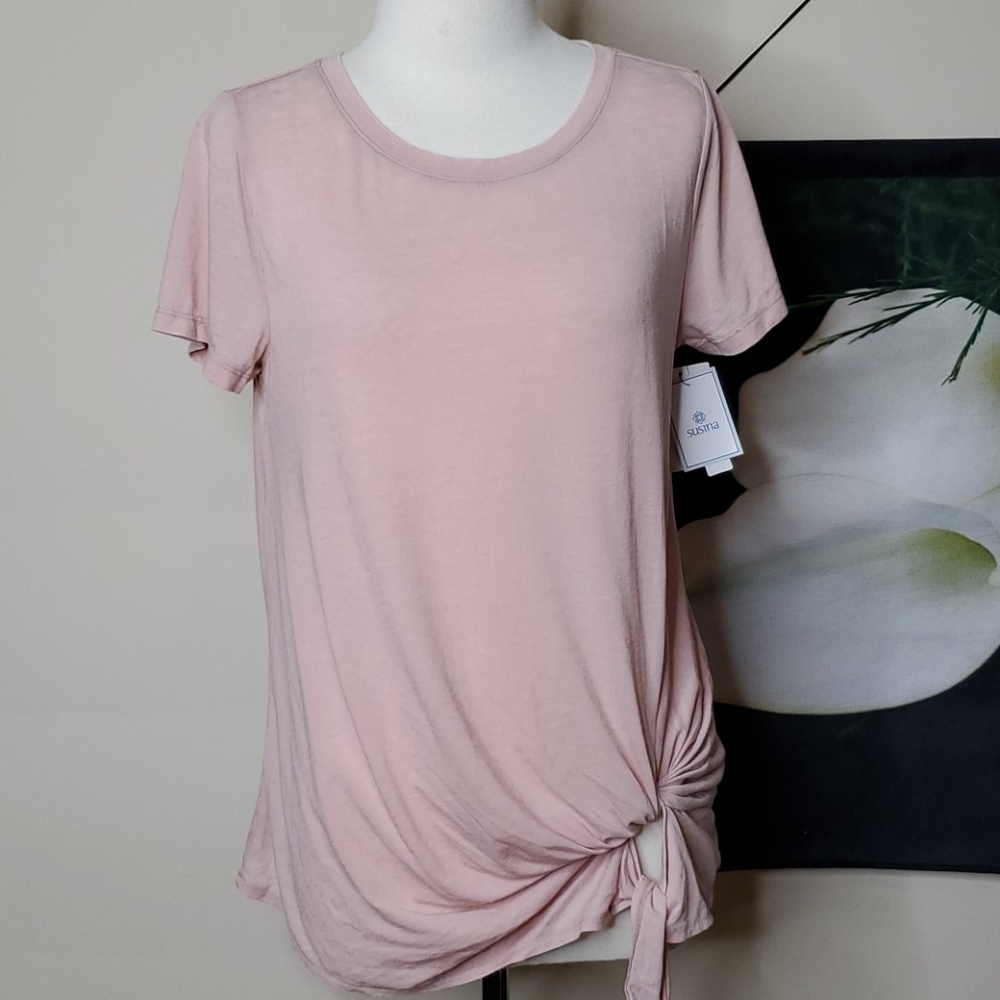 NWT Susina Tie Front Shirt Sleeve Top